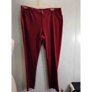 Like An Angel Jeggings Zip Button Fly Burgundy Size 3X